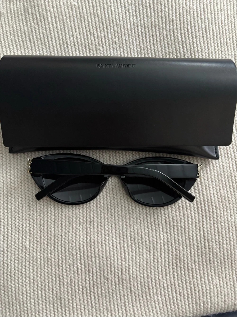 Saint Laurent Glossy Black Cat-Eye Sunglasses